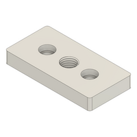 32-4590M16-0 MODULAR SOLUTIONS FEET AND CASTERS PART<br>CONNECTING PLATE 45 X 90 M16 HOLE W/ HARDWARE